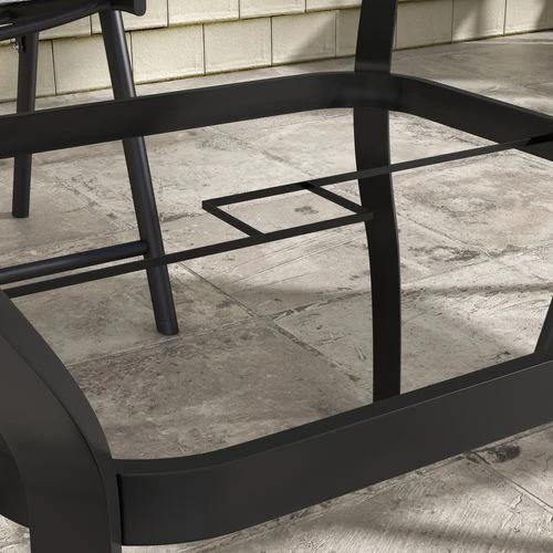 Outsunny Garden Dining Table w/ Umbrella Hole, Dining Table for 4, Grey by Outsunny