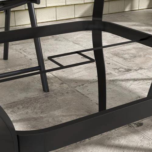Outsunny Outsunny Garden Dining Table w/ Umbrella Hole, Dining Table for 4, Grey -