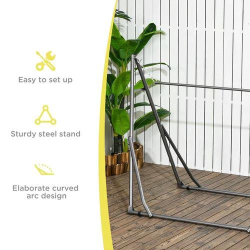 Outsunny Foldable Hammock Stand, 2 in 1 Hammock Net Stand & Clothes Drying Rack by Outsunny