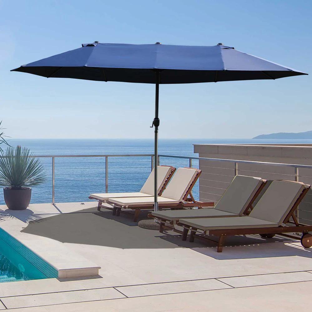 4.6m Double-Sided Patio Parasol Sun Umbrella by Outsunny