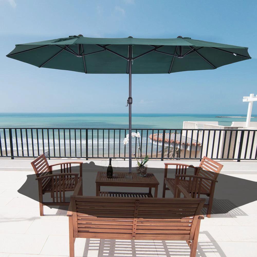 4.6m Double-Sided Patio Parasol Sun Umbrella by Outsunny