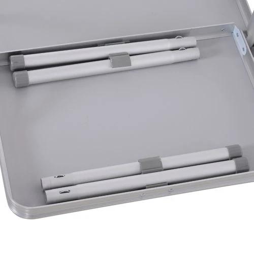 Outsunny Outsunny 3ft Aluminium Picnic Table w/Side Desktop Outdoor BBQ Party Portable - Picnic Tables