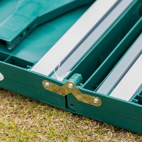 Picnic Table Chair Set 4 Seat Aluminium PP W/ 2.7cm Umbrella Hole by Outsunny