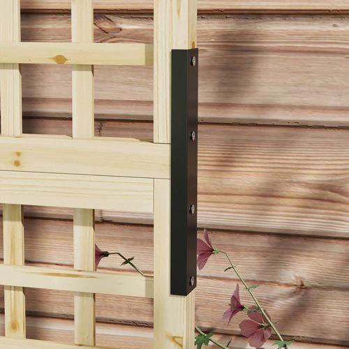Outsunny Outsunny Wood Planter with Trellis for Climbing Plants Vines Planter Box Natural - Planters