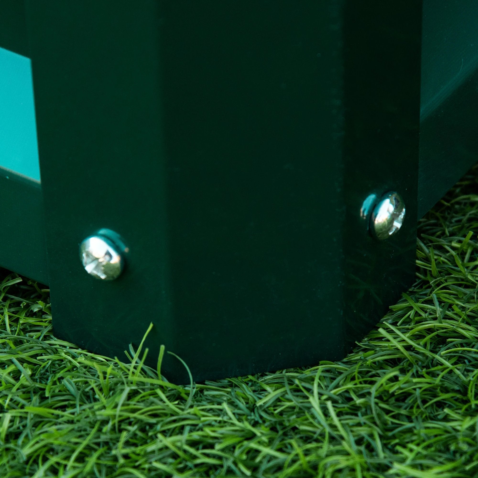 Outsunny Raised Garden Bed Steel Planter Growing Box for Vegetables Flowers Green - Planters