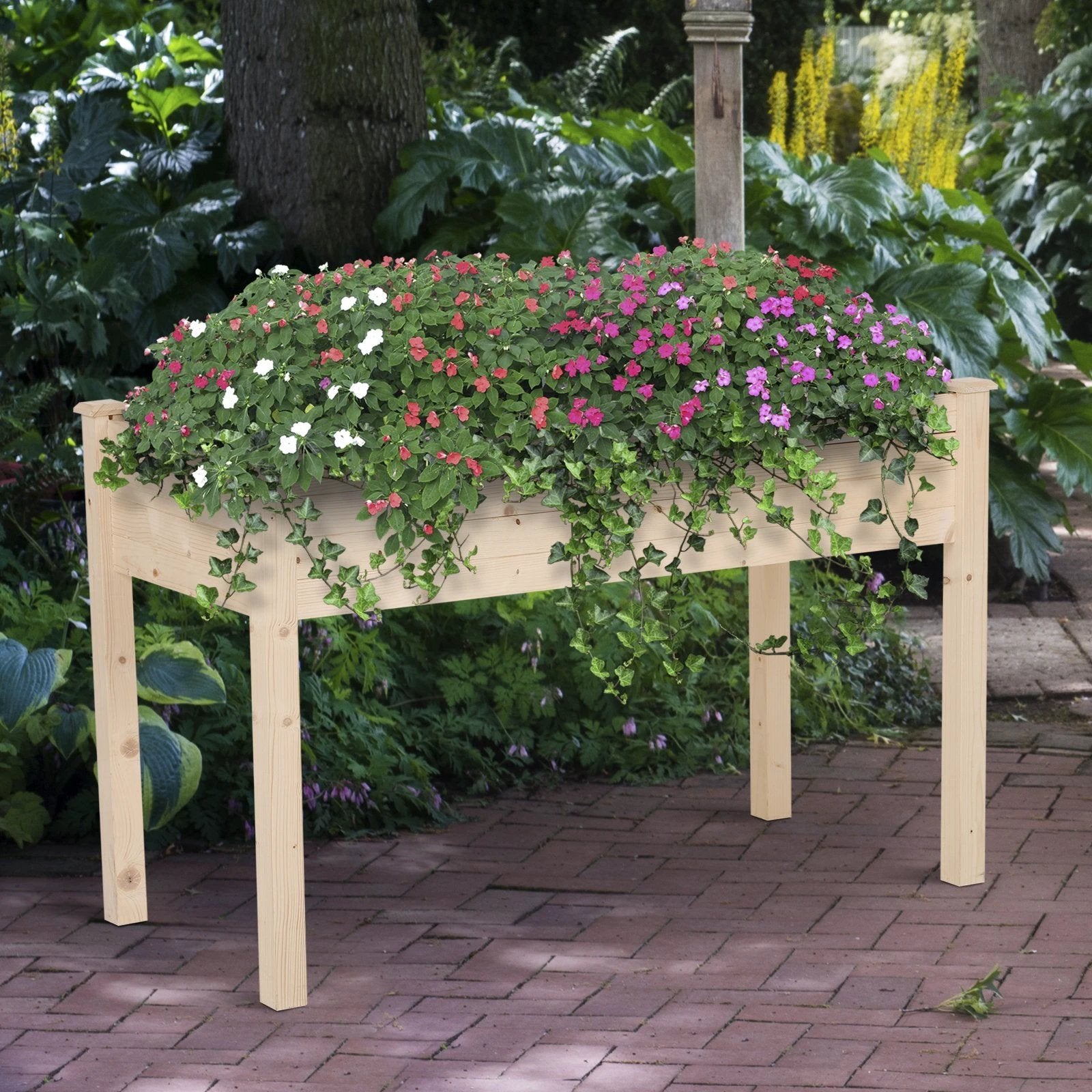 Raised Wood Garden Bed Planter by Outsunny