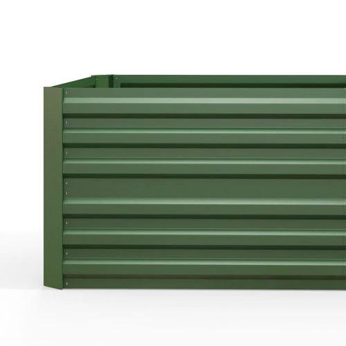 Outsunny Galvanised Steel Outdoor Raised Bed w/ Reinforced Rods, Green by Outsunny