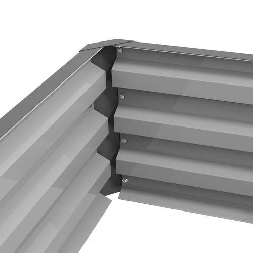 Outsunny Raised Garden Bed Elevated Planter Box for Flowers Light Grey by Outsunny