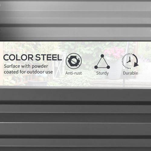 Outsunny Outsunny Raised Garden Bed Elevated Planter Box for Flowers Light Grey - Raised Beds