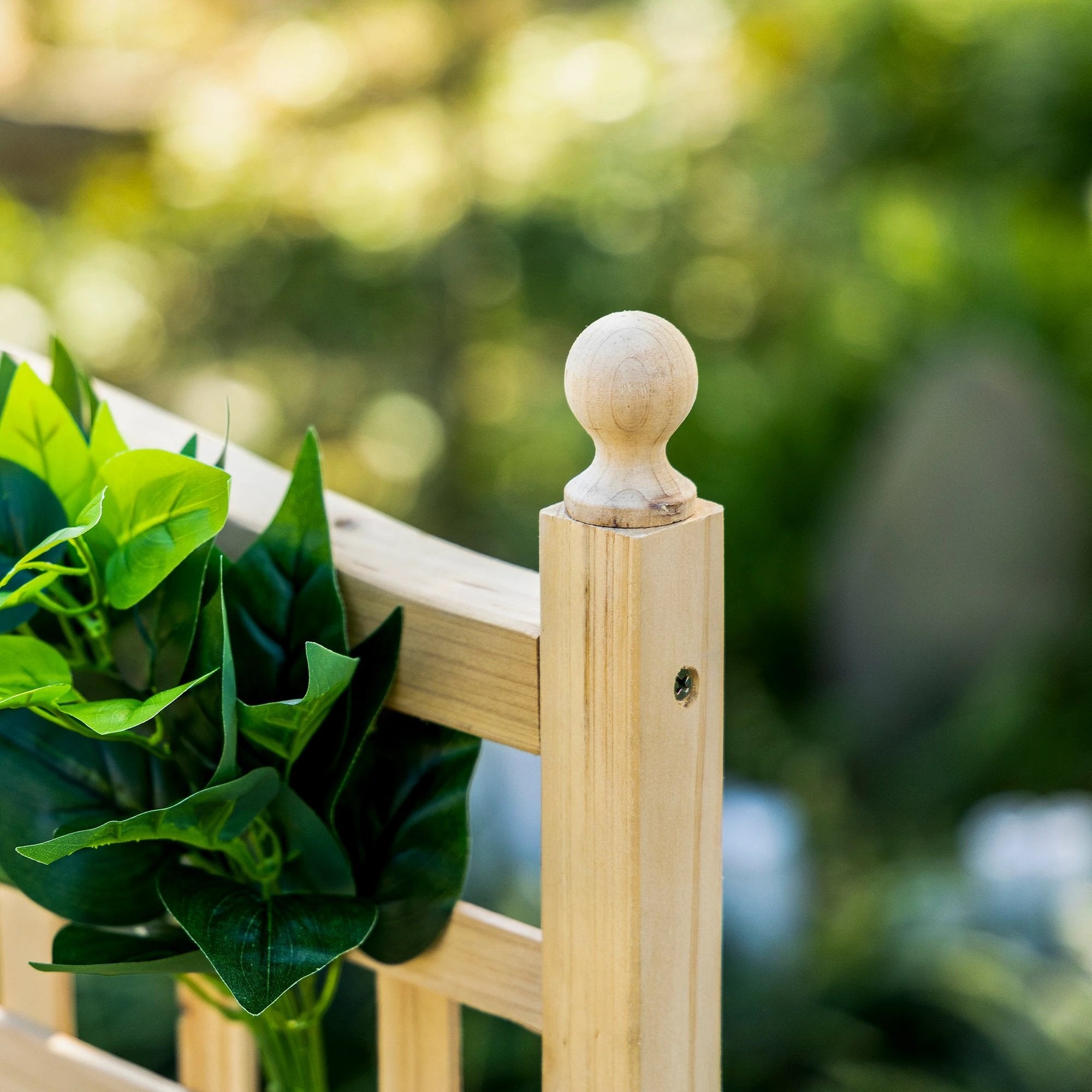Outsunny Outsunny Raised Garden Bed with Trellis Garden Planters Indoor Outdoor Natural - Raised Beds