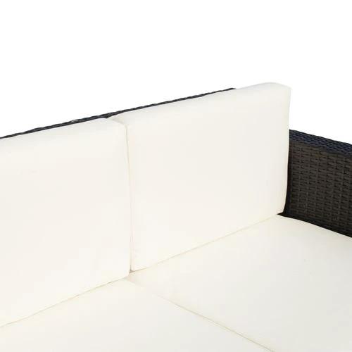 Outsunny 2 Seater Sofa Brown Rattan Table Sofa Chair Mixed Brown - Sofa