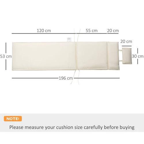 Outsunny Outsunny Garden Sun Lounger Chair Cushion Reclining Relaxer Indoor Outdoor - Sun Lounger