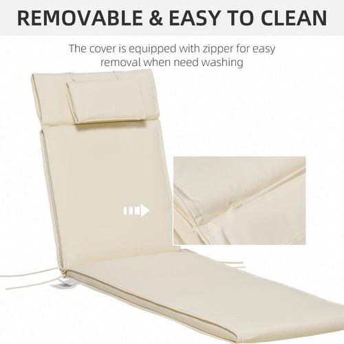 Outsunny Outsunny Garden Sun Lounger Chair Cushion Reclining Relaxer Indoor Outdoor - Sun Lounger