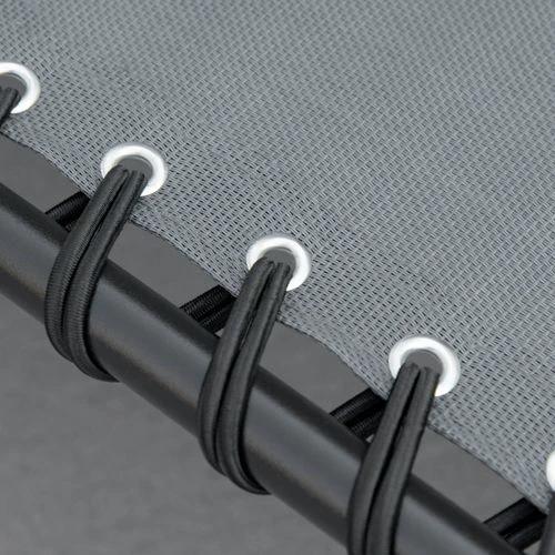 Outsunny Portable Sun Lounger, Reclining Lounge Chair 5-position Adjustable Pillow Grey - Sun Lounger