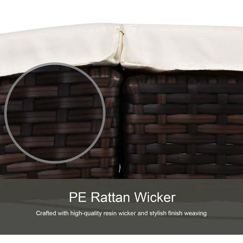Rattan Folding Sun Lounger Recliner Cushion Wicker Garden Furniture 2 Colours by Outsunny