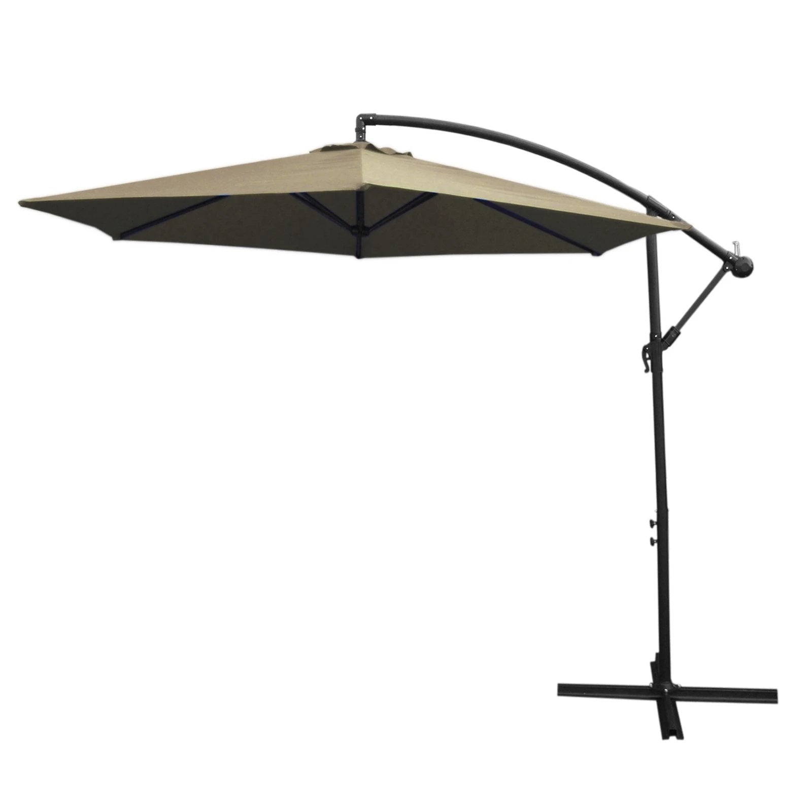 Beige Cantilever Parasol 2.5m Crank Garden by Monster Shop