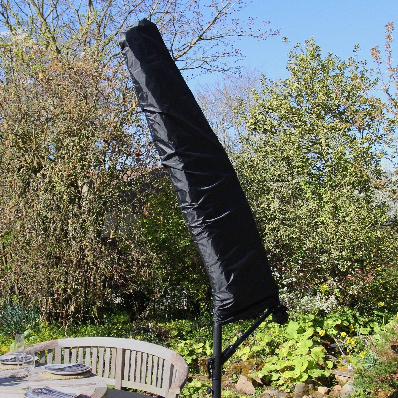 Premium Cantilever Parasol 3m UV Shield Garden by Monster Shop