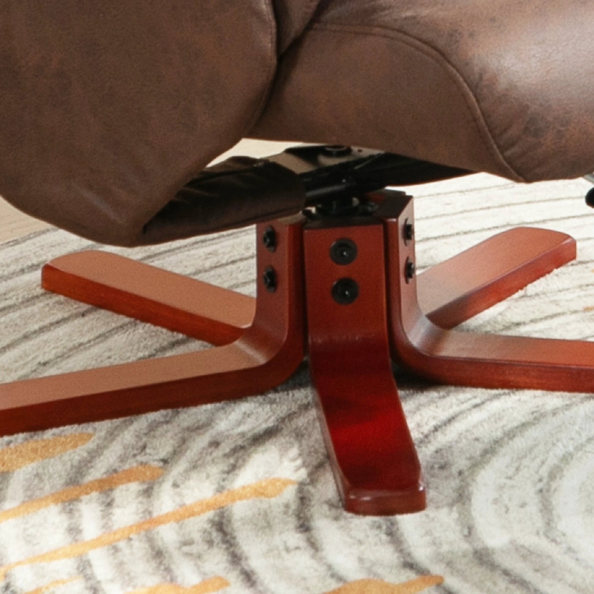 HOMCOM Recliner Chair with Footstool, Backrest Adjustable, Armchair by HOMCOM