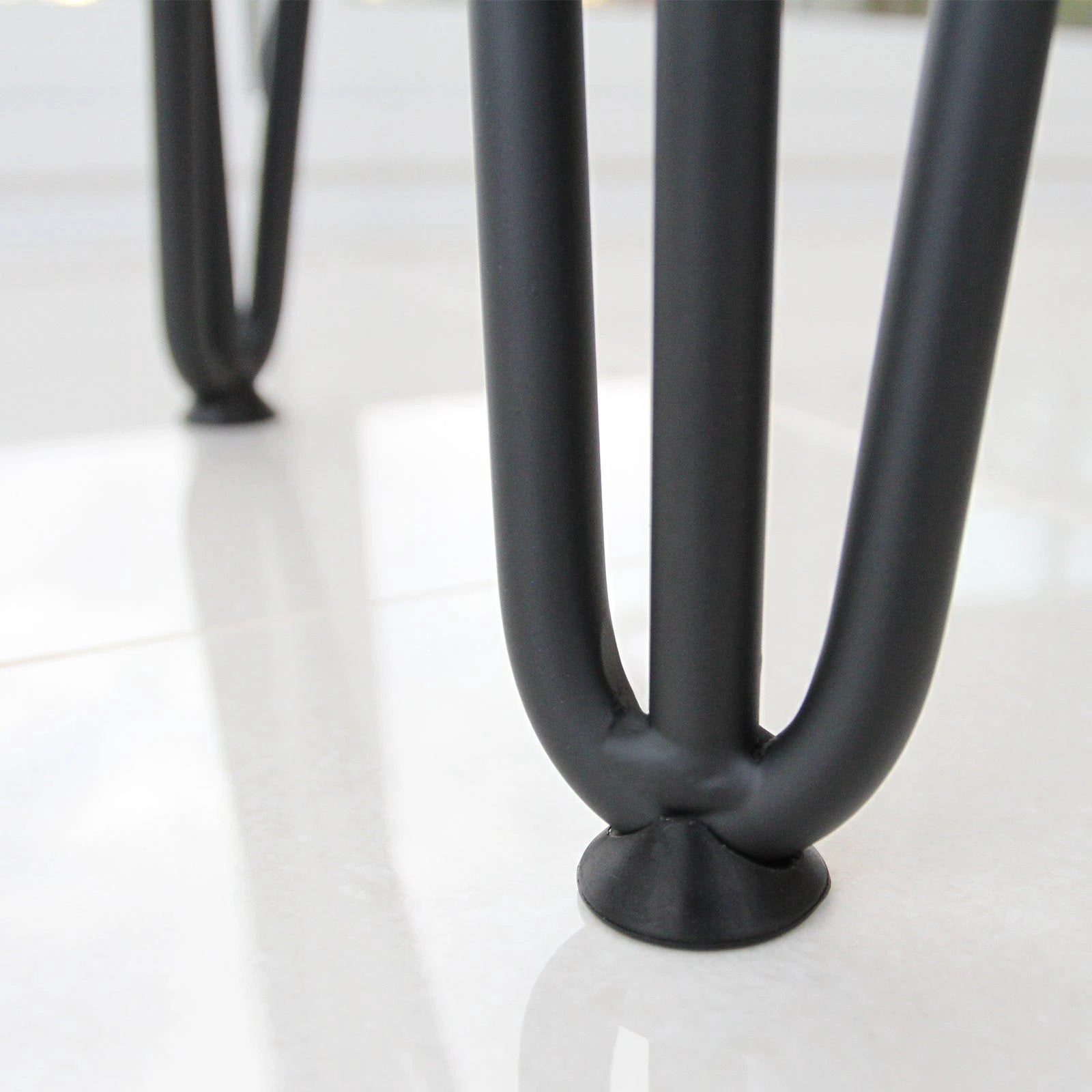 4 x 14" Hairpin Legs - 3 Prong - 12mm - Black by Monster Shop