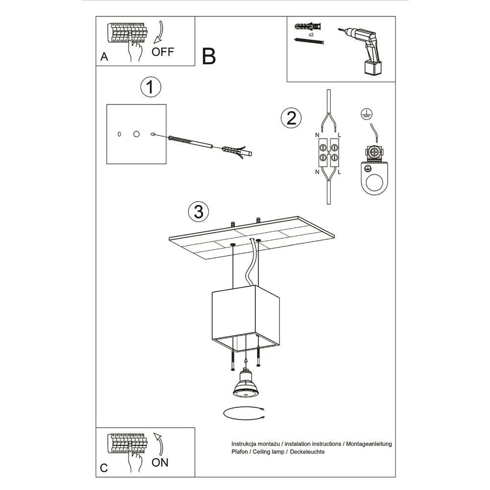 Sollux Lighting Ceiling lamp aluminum Quad modern Design G9 - Uncategorized Lamp
