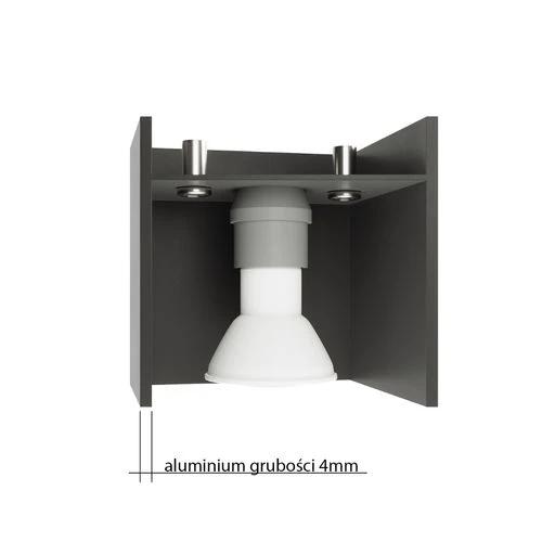 Pendant lamp aluminum Quad modern Design GU10 by Sollux Lighting