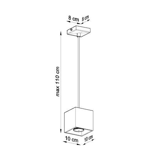 Pendant lamp aluminum Quad modern Design GU10 by Sollux Lighting