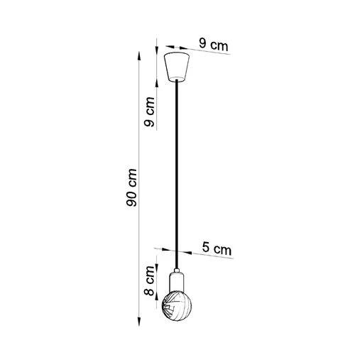 Sollux Lighting Pendant lamp PVC Diego modern Design E27 - Pendant Lights
