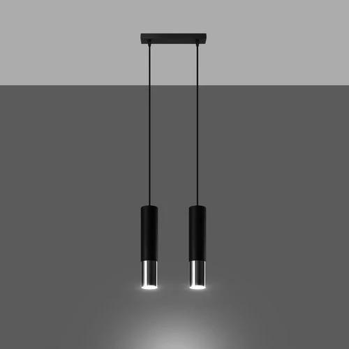 Pendant lamp steel Loopez modern Design GU10 by Sollux Lighting