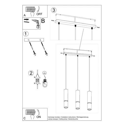 Sollux Lighting Pendant lamp steel Loopez modern Design GU10 - Pendant Lights