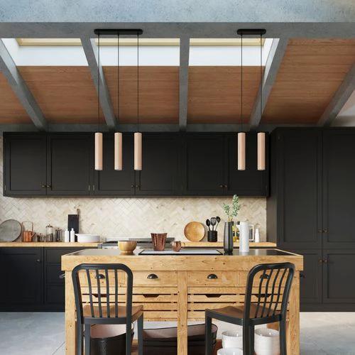 Sollux Lighting Pendant lamp wood Lino Scandinavian Design GU10 - Pendant Lights