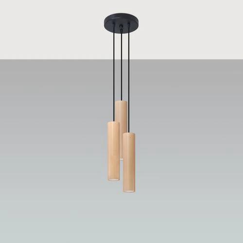 Pendant lamp wood Lino Scandinavian Design GU10 by Sollux Lighting