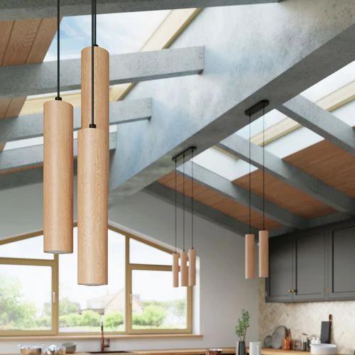 Sollux Lighting Pendant lamp wood Lino Scandinavian Design GU10 - Pendant Lights