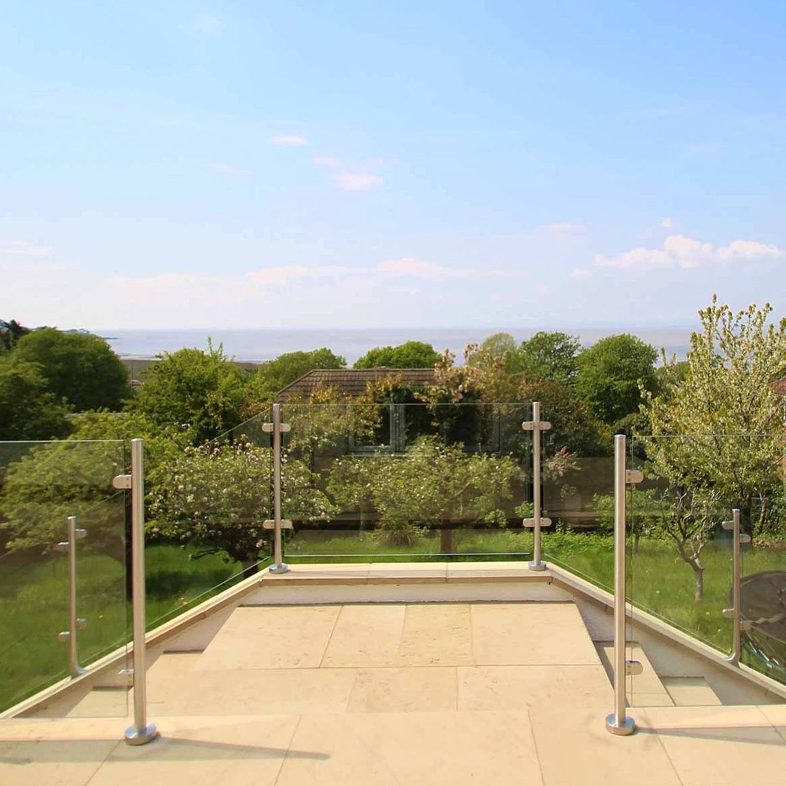 Monster Shop MonsterShop Stainless Steel Balustrade, End Post, 90cm H -
