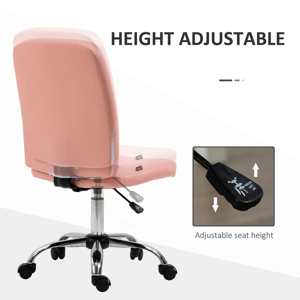 Faux Leather Home Office Chair with Adjustable Height by Vinsetto
