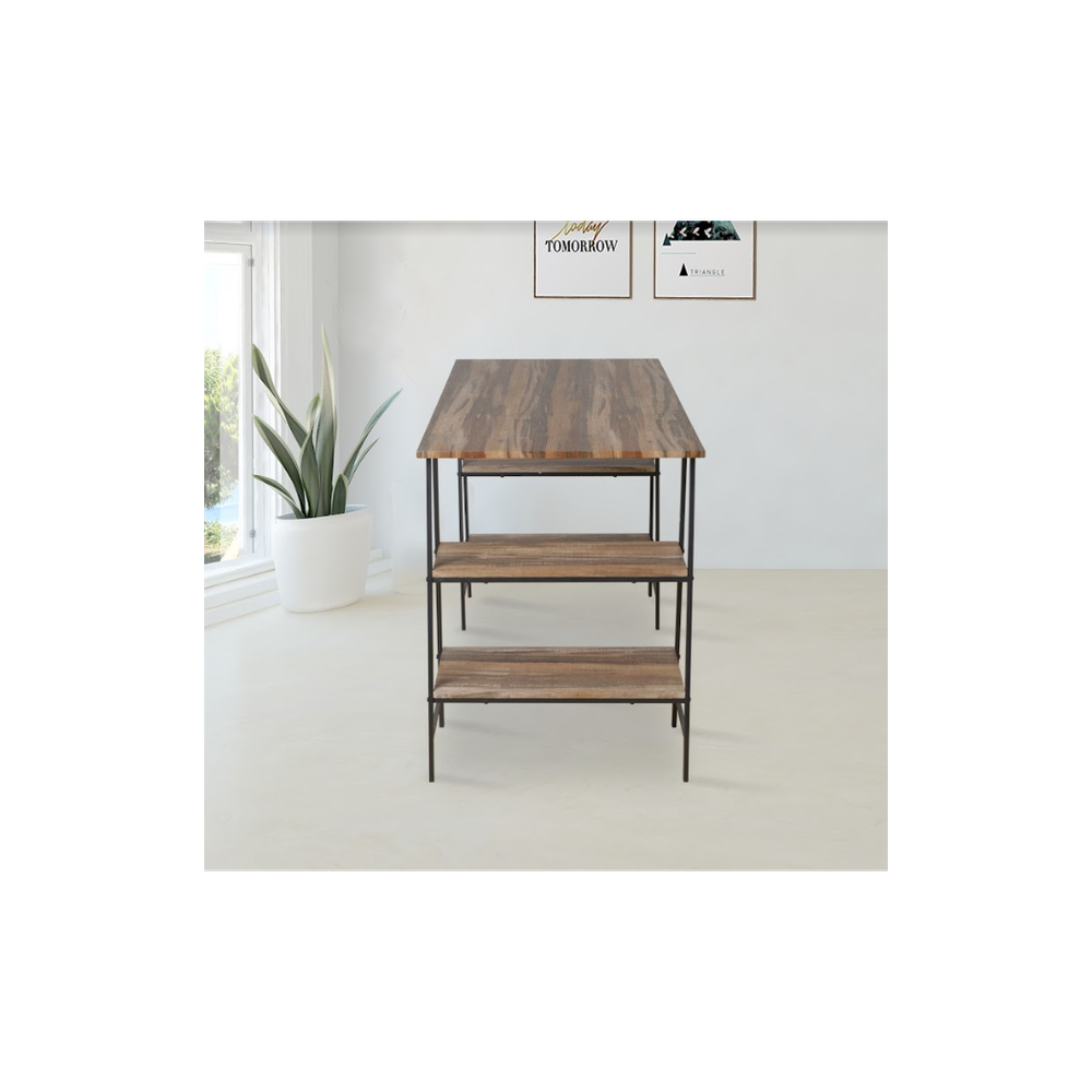 Tavolo Home Office Desk with Both Side Shelf- TAVOLO - Desks Desk