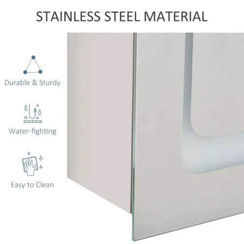 Bathroom LED Lighted Mirror Cabinet Wall-mount with Storage Shelves Touch Switch