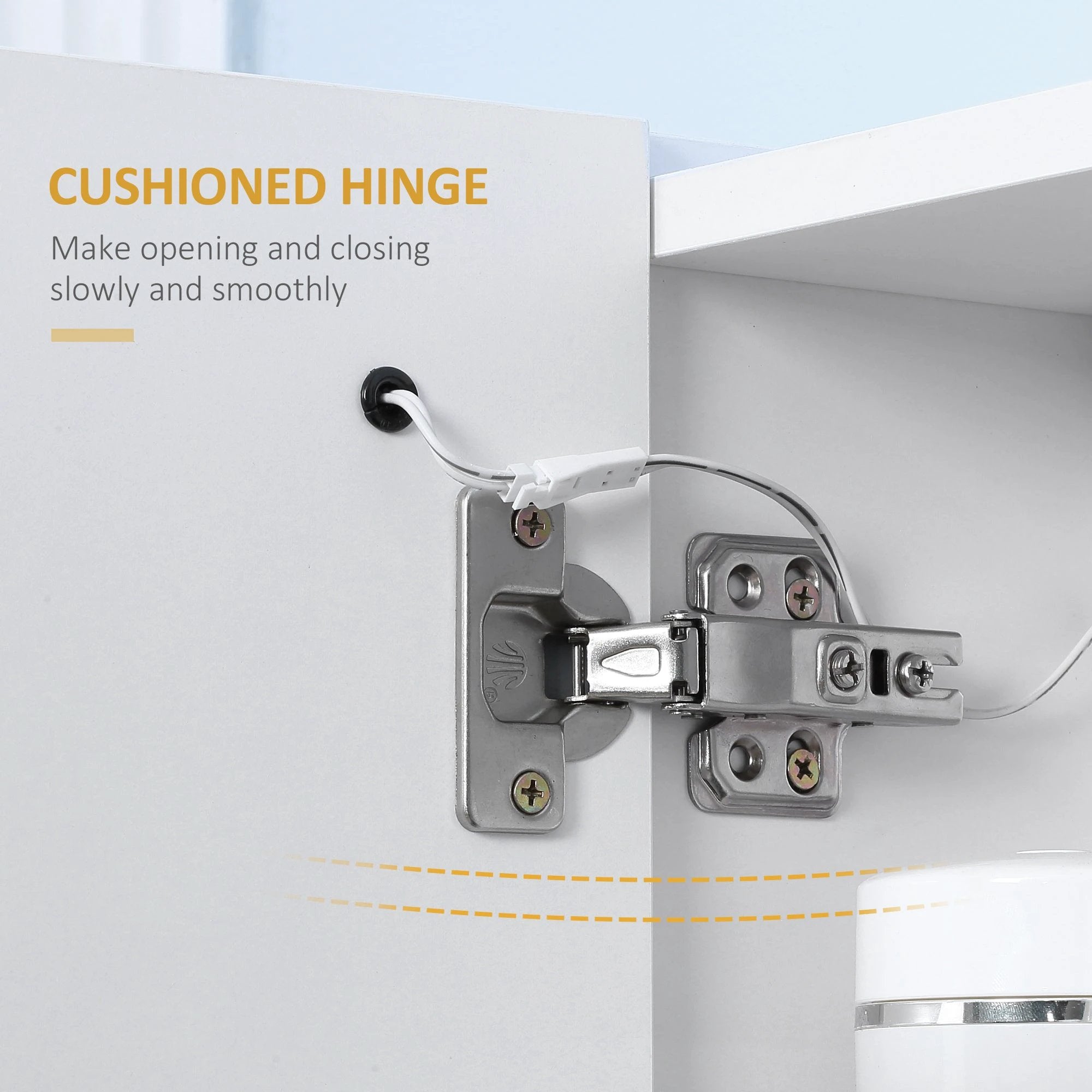 kleankin LED Illuminated Mirror Cabinet Lights, Touch Switch, for Bathroom by Unbranded