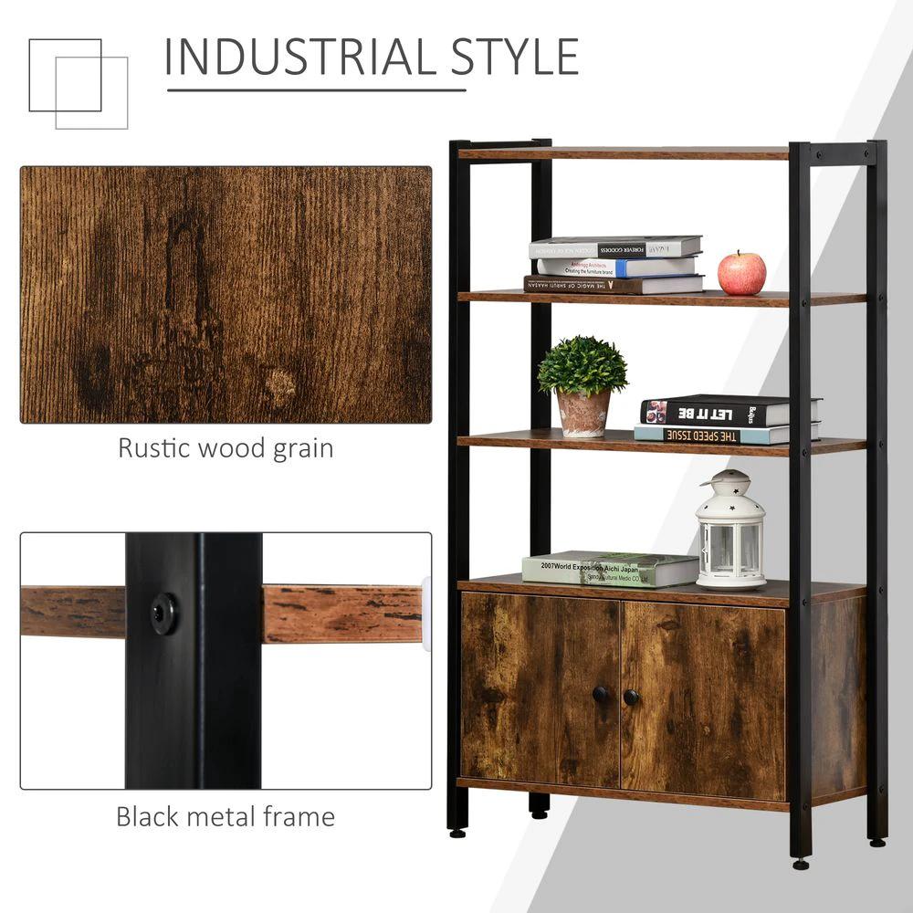 Multifunctional Bookshelf Storage Cabinet Bookcase Shelves & Cupboard by Unbranded