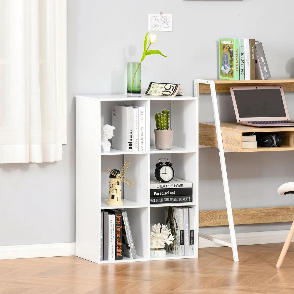 Unbranded Storage Cabinet Bookcase 6 Cube Organiser Shelves White - Uncategorized Bookcase