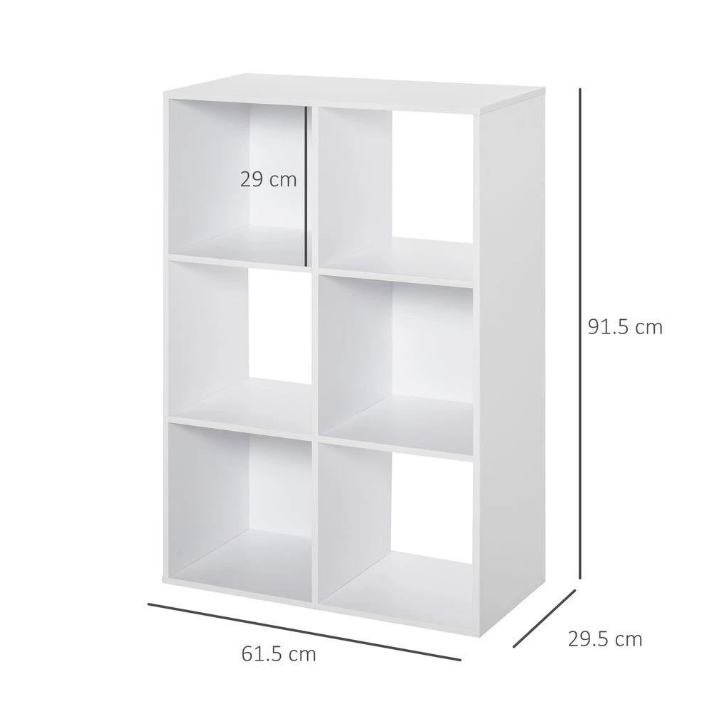 Unbranded Storage Cabinet Bookcase 6 Cube Organiser Shelves White - Uncategorized Bookcase