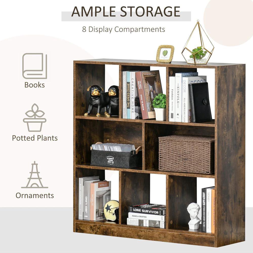 Storage Shelf 3-Tier Bookcase Display Rack Organizer for Office