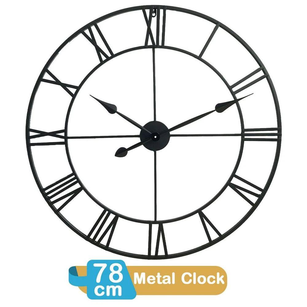 78cm Roman Metal Clock by Unbranded