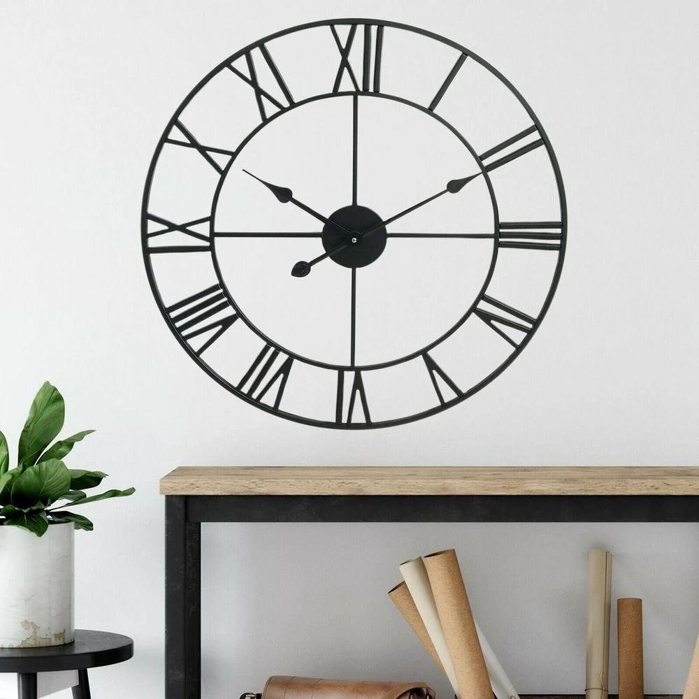 78cm Roman Metal Clock by Unbranded