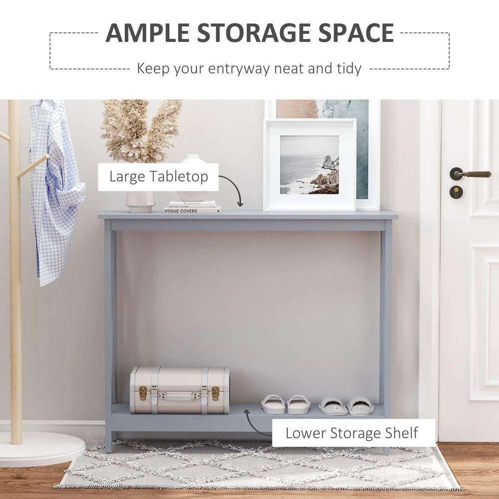 Wooden Console Table Storage Drawer Shelf Entryway Display Stand by Unbranded