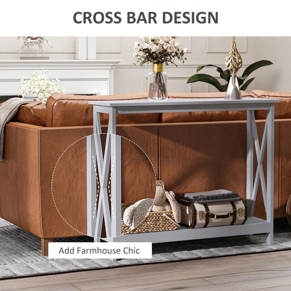 Wooden Console Table Storage Drawer Shelf Entryway Display Stand by Unbranded