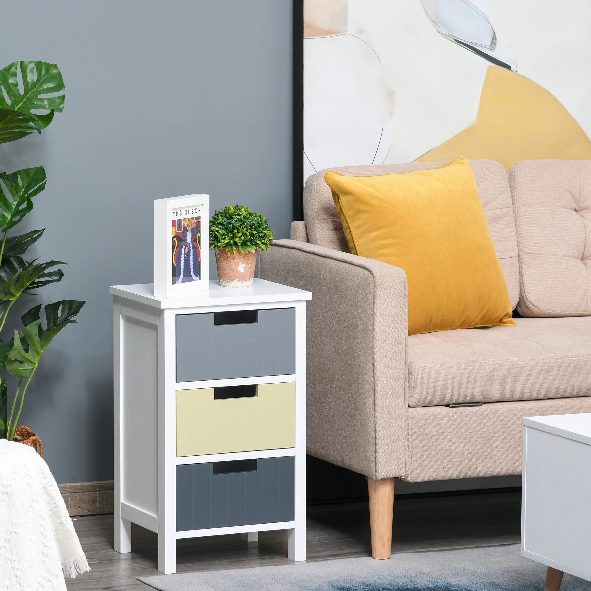 Unbranded 3 Drawer Colourful Storage Cabinet Tower Dresser Chest Organiser Home -
