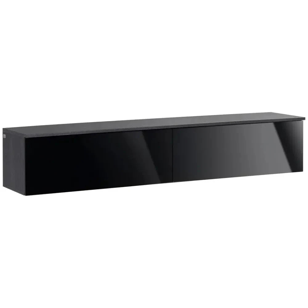 Floating TV Unit Stand, Wall Mount Media Console with Storage Cupboards by Unbranded