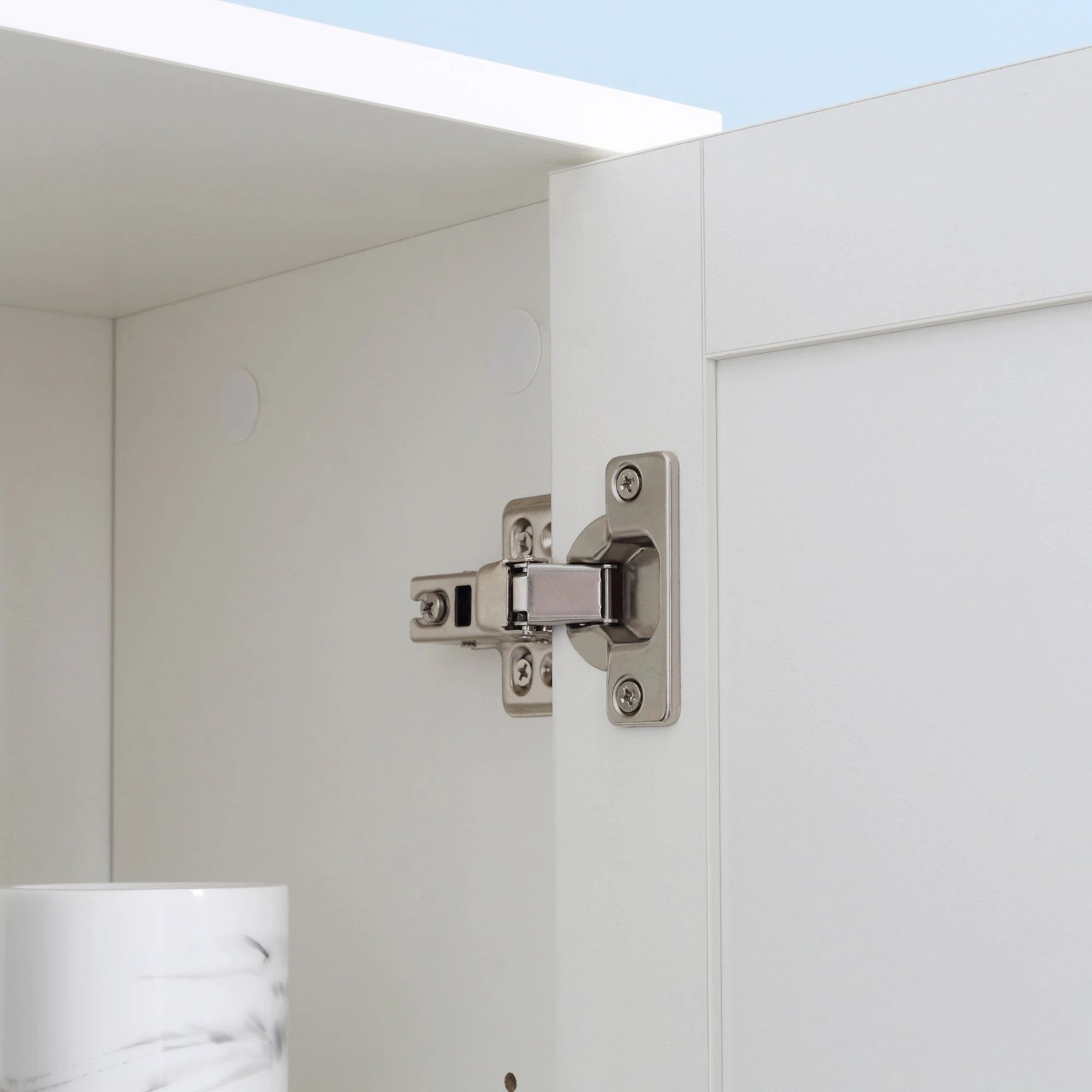 kleankin Tall Bathroom Storage Cabinet Narrow Freestanding Cabinet with Mirror by Unbranded