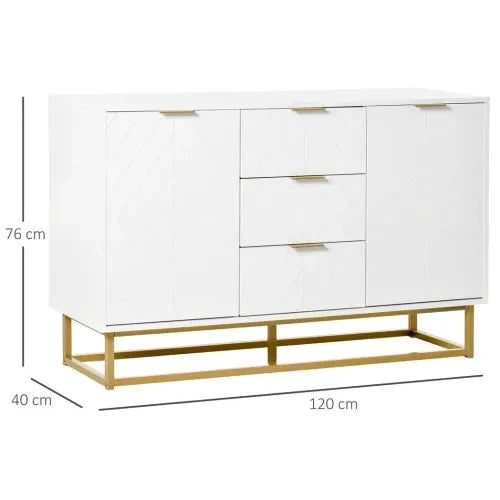 Unbranded Modern Storage Cabinet Freestanding Cupboard with 3 Drawers for Dining Room -