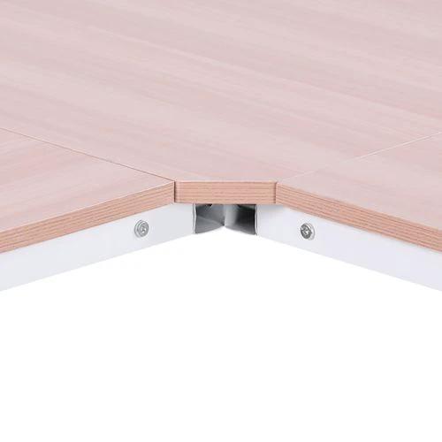 Corner L-Shape Desk Home Office Gaming Computer PC Workstation Oak